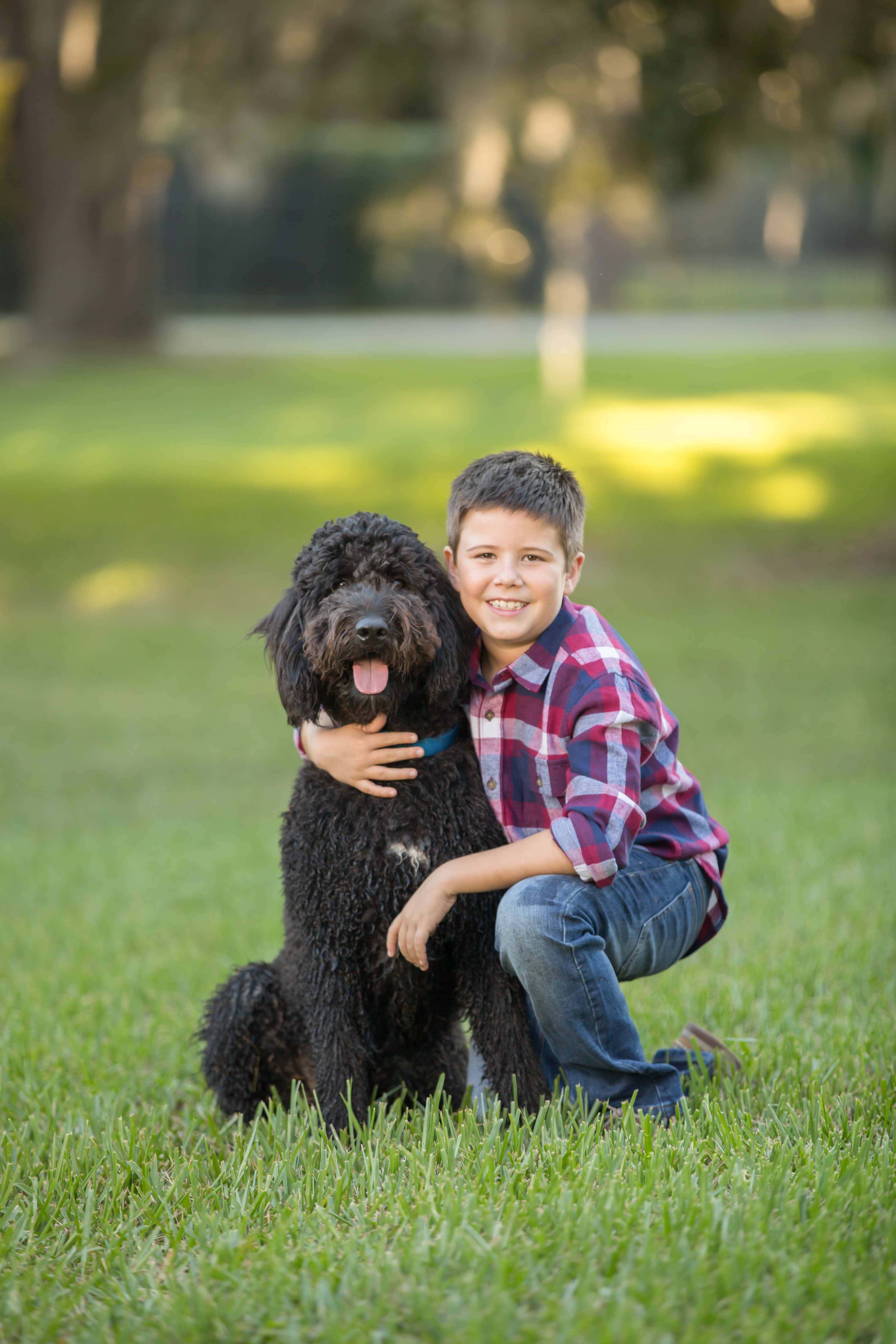 a boy and his dog photo at ocala home