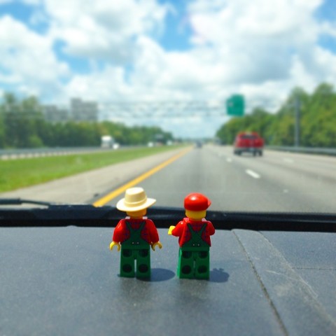 On our way to Legoland Florida. Somewhere on the turnpike.