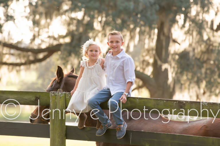 ocala horse farm sibling photo